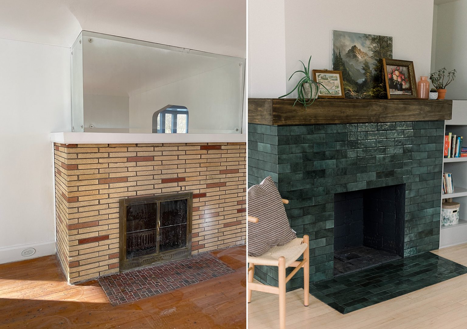 Restoring Our 1910s Fireplace With Green Tile - The Elling Co